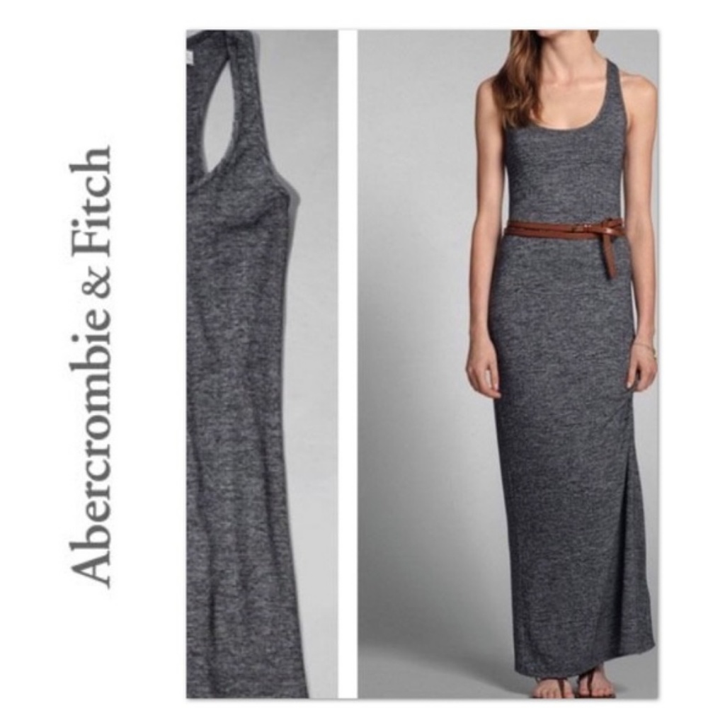 NWOT Abercrombie & Fitch heathered grey maxi dress